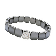 Classical 2026 Grad Year Stretch Wrist Band Hematite-Silver