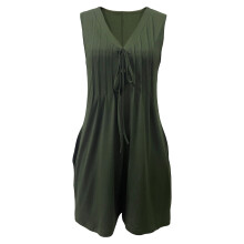 Modern Womens Romper Stylish Design Lightweight-Army Green L