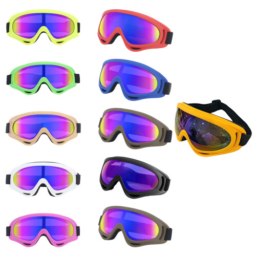Outdoor Goggles Impact Resistant PC Lens-khaki frame 1