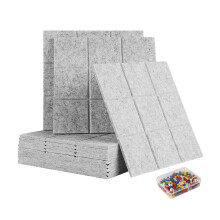 Selbstklebende Filztafeln, 12er-Pack, quadratisch, zur Wandmontage