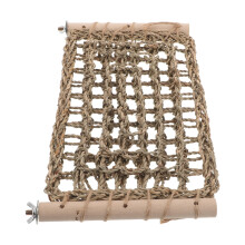 Woven Khaki Rope Perch for Parrots Bird Climbing and Chewing Stand