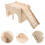 Lavender Hamster House Wood Hideout with Activity Ladder 6