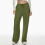 Women's wide-leg sweatpants with drawstring elastic-White XL 5