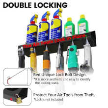 2PCS Pneumatic Tool Holder/Aerosol Rack Combo, Wall Mounted Spray Can Bottle Holder, Air Tool Organizer