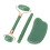 3 pezzi Jadestone Roller Gua Sha a forma di lingotto verde 16