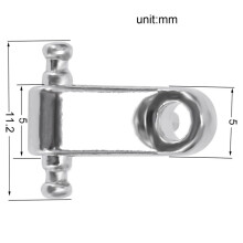 A Set 8 Pcs Electric Guitar Roller String Tree String Retainer - Silver