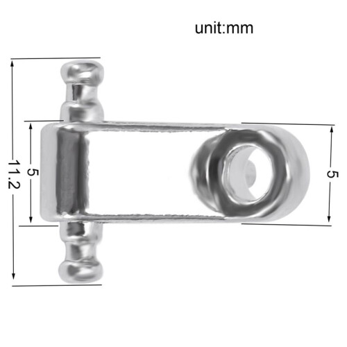 A Set 8 Pcs Electric Guitar Roller String Tree String Retainer - Silver