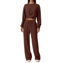 Women's two-piece sportswear set with knotted front and-tuose M