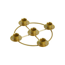 Iron Taper Candle Holders Candelabra Retro-gold 5 head C
