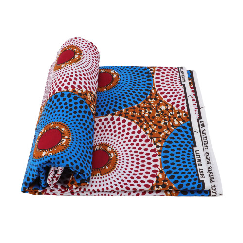 Polyester-Afrikanischer Druck 6 Yards Ankara geometrisch 1