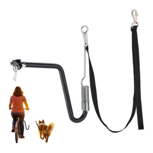 Hundecykelsnor med støddæmper og afstandsstykke