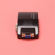 4X AV to VGA Adapter RCA VGA Converter PC RCA Composite S-Video AV Input to PC VGA LCD Output Converter  Box