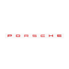 Auton takaluukun teksti- ja logotarra PORSCHE Panamera Cayenne Macaniin – Ensiluokkainen itseliimautuva merkin vaihto (punainen)