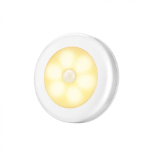 LED Night Lamp Human Body Induction Battery Powered Round Shape High Brightness Easy to Install Illumination ABS Motion Sensor LED Lam