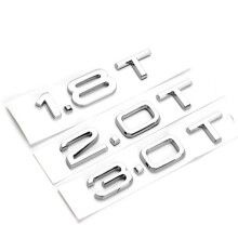 Emblema/insignia de cilindrada del maletero trasero - Compatible con modelos Audi, Skoda y VW - Logotipo con letras 2.0T y 3.0T para A3, A4