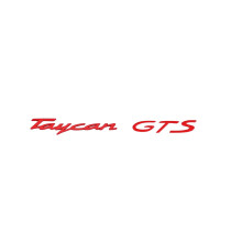 Emblema/Logotipo del maletero trasero - Compatible con Porsche Taycan, Panamera Executive, Boxster Electric - Repuesto (Rojo A)
