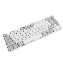 60% kompakte 68-Tasten RGB-kabelgebundene Tastatur Grau/Weiß