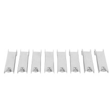 8 Stück Haken-Sicherheitsverriegelung aus 316er Edelstahl silber 35 mm Anhängerkupplung