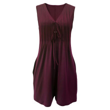 Modern Womens Romper Stylish Design Lightweight-Burgundy S