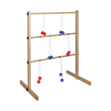 Juego de golf de escalera con marco de madera de pino