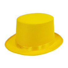 Magicians Style Top Hat Practical Polyester Cosplay-Yellow