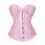Retro Wedding Corset Bustier With Full Breast Coverage-XXL Pink 1