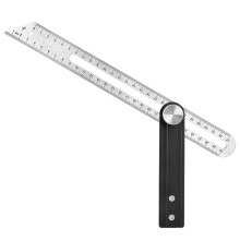 Professionelles Tischler-Quadratlineal aus Aluminium-Schwarz 30