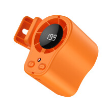 Tragbarer Clip-On-Auto-Klimaanlagen-Ventilator,-Orange