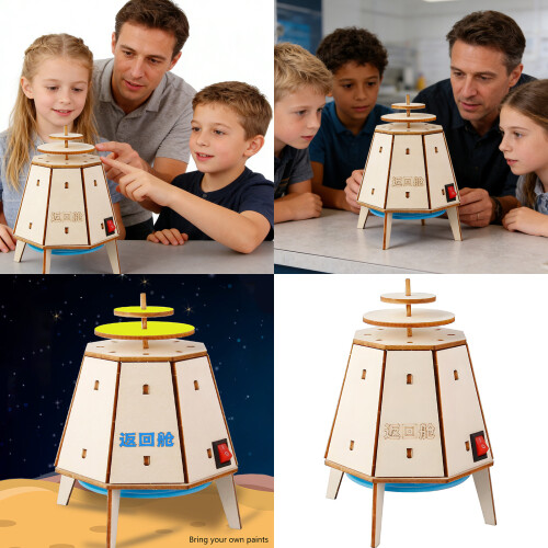 Hands-On-Montage Holz-Space-Return-Kabine-Modell-Set, 2