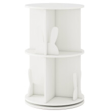 Rotating Kids Bookshelf with 2-Tier Bunny Dividers, 360 40x40x65cm