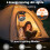 Outdoor-Zeltventilator mit Griff und LED-Licht,-Orange 5