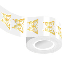 1 Roll Waterproof Golden Butterfly Pattern Sticker Scrapbooking