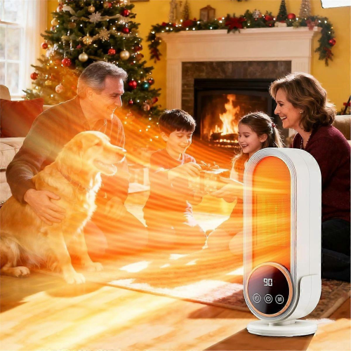 Space Heater Indoor Energy Efficient Heater 1200W PTC Rapid Heating Ceramic Technology Adjustable Th 1