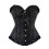 Retro Inspired Full Coverage Corset Bustier Adjustable-XL Black 1