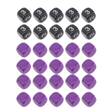 30 Stück 16 mm Kunststoff-Würfel-Set – 6-seitig, sortiert