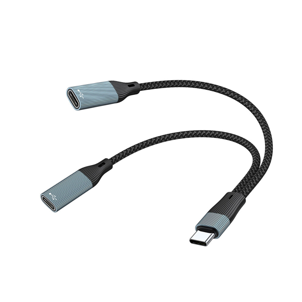 Usb C Splitter Two Port Aluminum Alloy Hubs For-2 Type C Female 7627001430389
