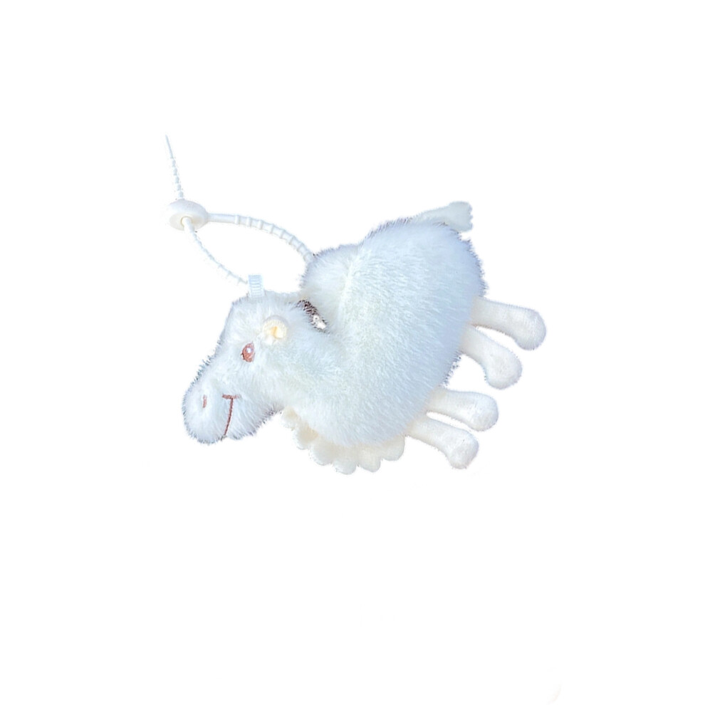 Soft Desert Camels Keychain Handmade Plush Toy Decorative-White 7627001431362