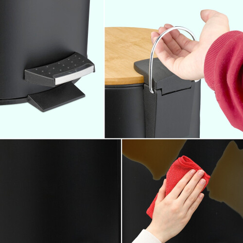 Treteimer 5L mit Soft-Close-Deckel und Müllbeutel 2