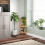Bamboo Corner Shelf with Racks - Space-Saving Storage 3