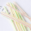 500pcs Plastic Drinking Straws 8 Inches Long Multi-Colored Striped Bedable 5