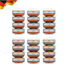 24 stuks x 6-laags scheerkoppen, compatibel met Fusion 5 gezichtsscheermesjes, reisetui voor mannen, verbeterde versie 2026
