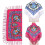Flower Pattern Square Scarf With Tassels Trim Breathable-Black 3