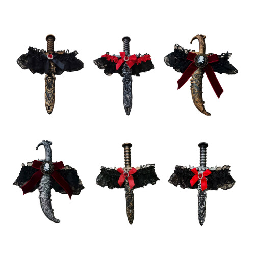Breathable Elastic Leg Garters Halloween-Black leggingsS 1