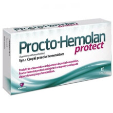 Procto-Hemolan Protect 10x Suppositories Hemorrhoids piles czopków czopki hemoroidy