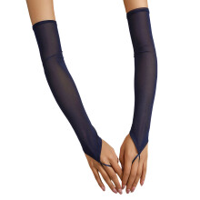 Elegant Fingerless Gloves For Women Prom Night-Navy Blue