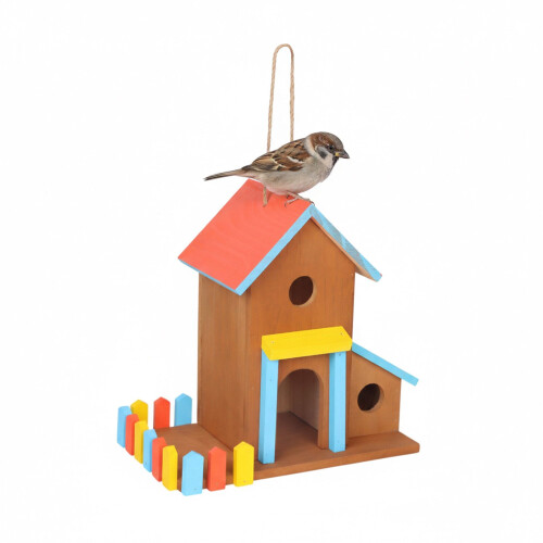 Vogelhaus-Futterspender aus Holz für Garten oder Terrasse