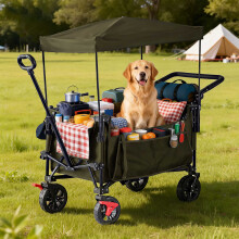 Faltbarer Trolley mit Sonnendach, 200 l Fassungsvermögen, 150 kg Tragkraft