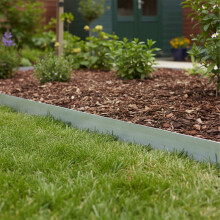 Stahl-Gartenbeeteinfassung - flexibel, Unkrautbarriere