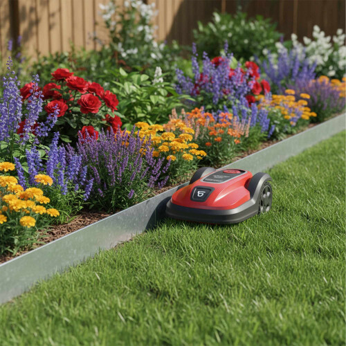 Stahl-Gartenbeeteinfassung - flexibel, Unkrautbarriere 2