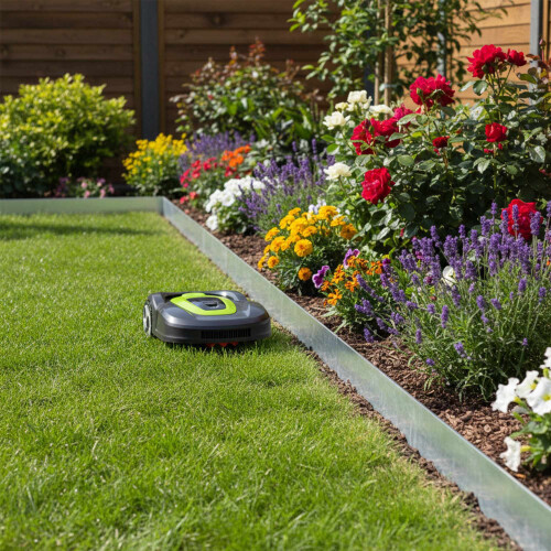 Stahl-Gartenbeeteinfassung - flexibel, Unkrautbarriere 2